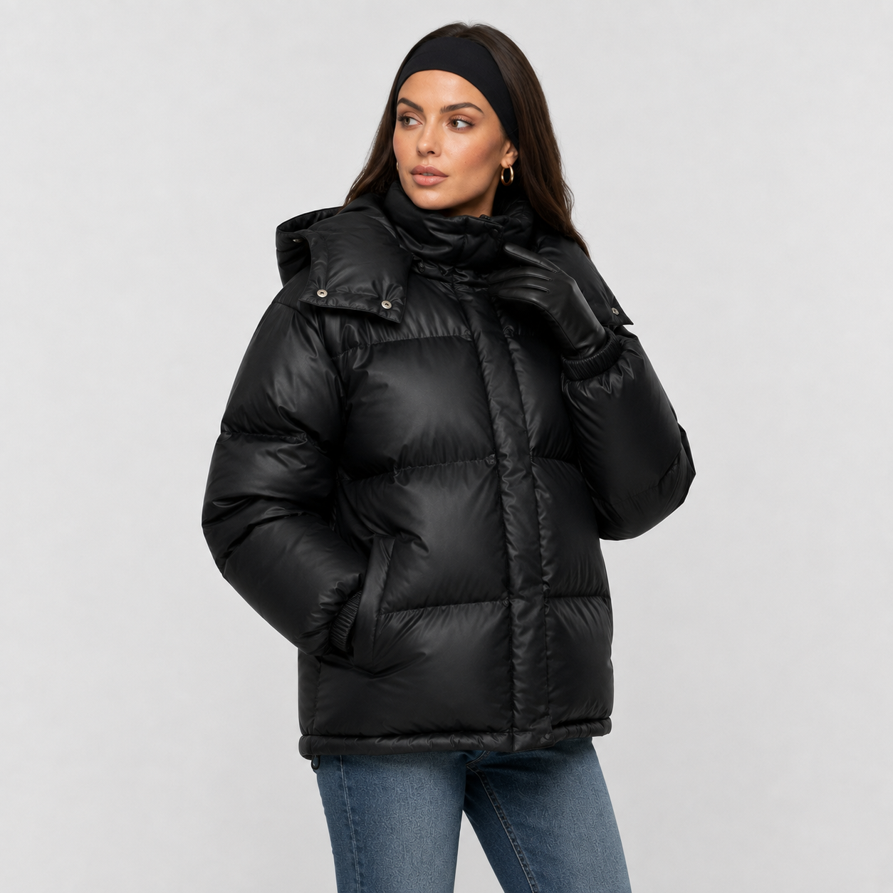 Montviro | Women's Winter Puffer Jacket – Warm Hooded Zip-Up Coat