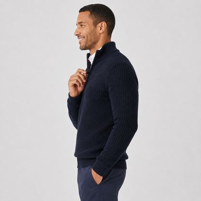 Montviro | Men’s Half Zip Sweater Viscose Knit Regular Fit