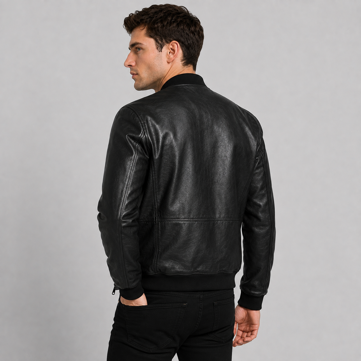 Montviro | Men's PU Motorcycle Jacket Windproof Regular Fit Biker Style