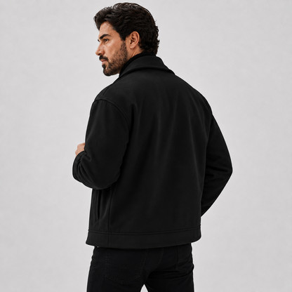 Montviro | Men’s Fleece Jacket Lapel Collar Regular Fit Casual