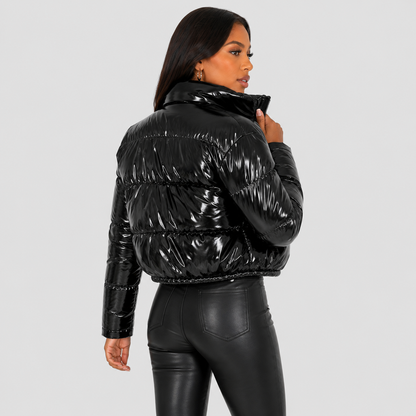 Montviro | Women's Winter Jacket – Thickened Full Zip Short Coat – Long Sleeve