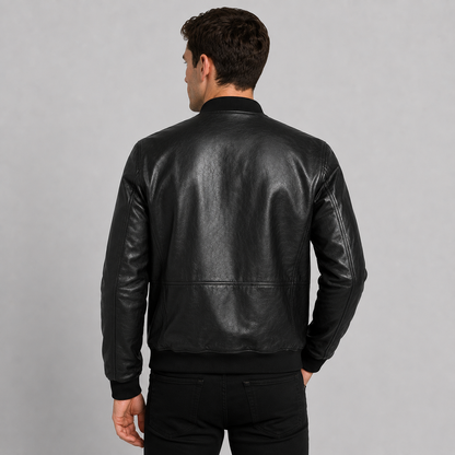 Montviro | Men's PU Motorcycle Jacket Windproof Regular Fit Biker Style