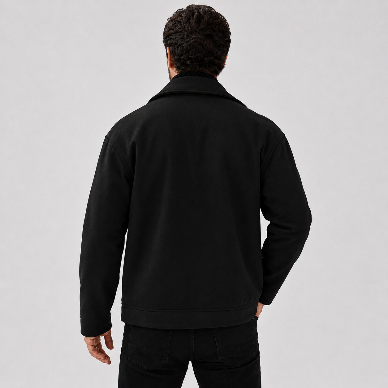 Montviro | Men’s Fleece Jacket Lapel Collar Regular Fit Casual