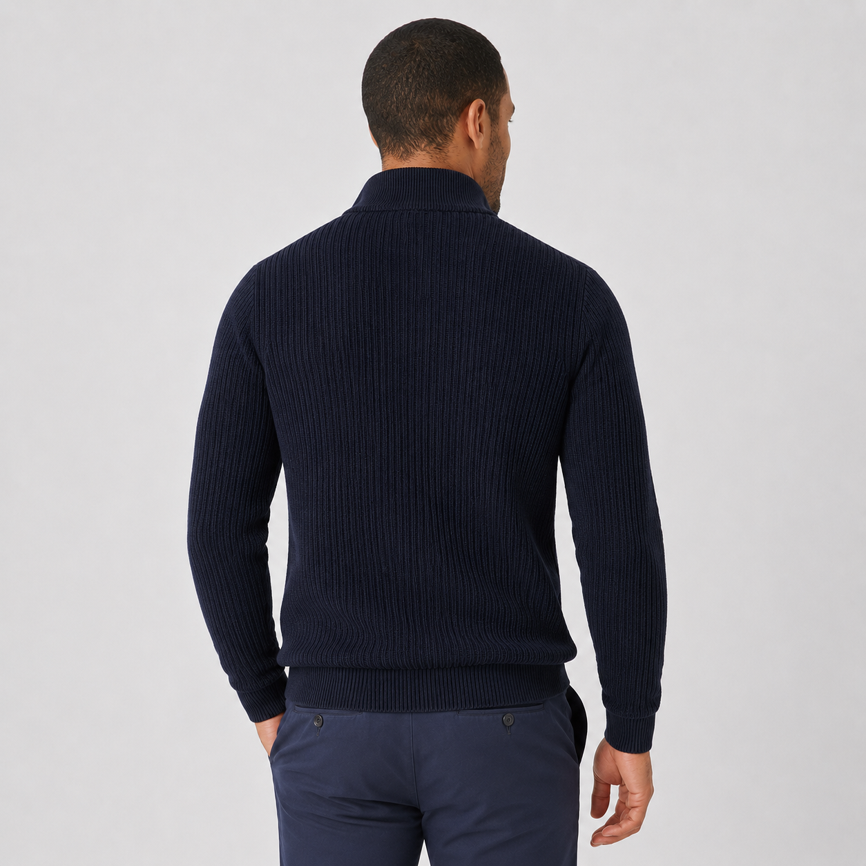 Montviro | Men’s Half Zip Sweater Viscose Knit Regular Fit