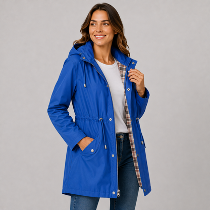 Montviro | Women's Plus Size Jacket Lightweight Hooded Cinched Waist