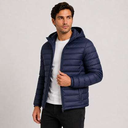 Montviro | Men's Quilted Hooded Jacket - Warm Winter Full Zip