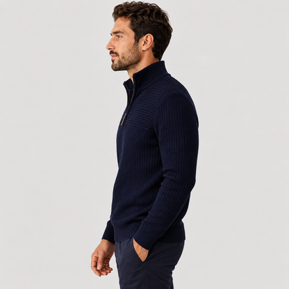 Montviro | Men’s Half Zip Sweater Viscose Knit Regular Fit