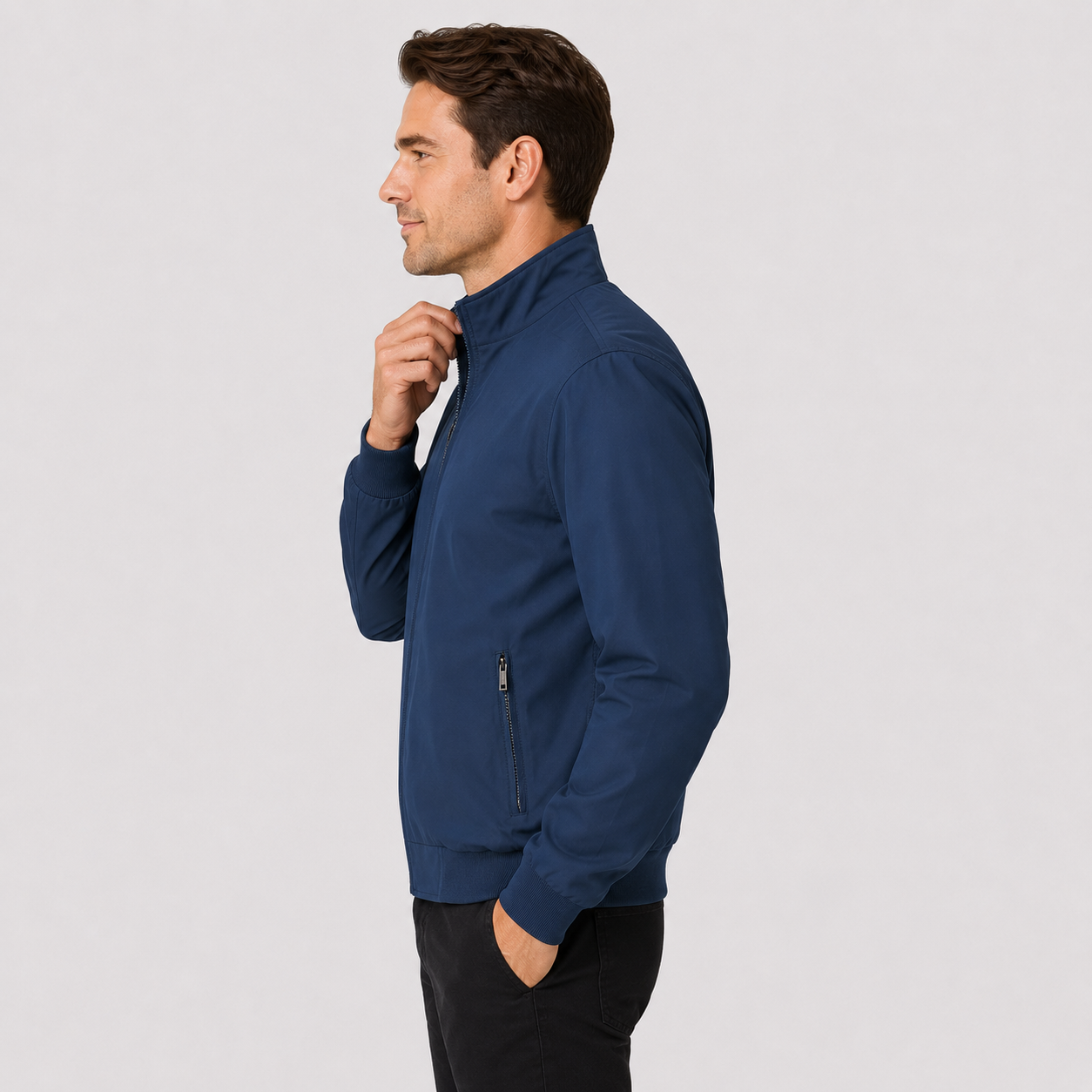 Montviro | Men's Lightweight Autumn Jacket – Zip-Up Stand Collar