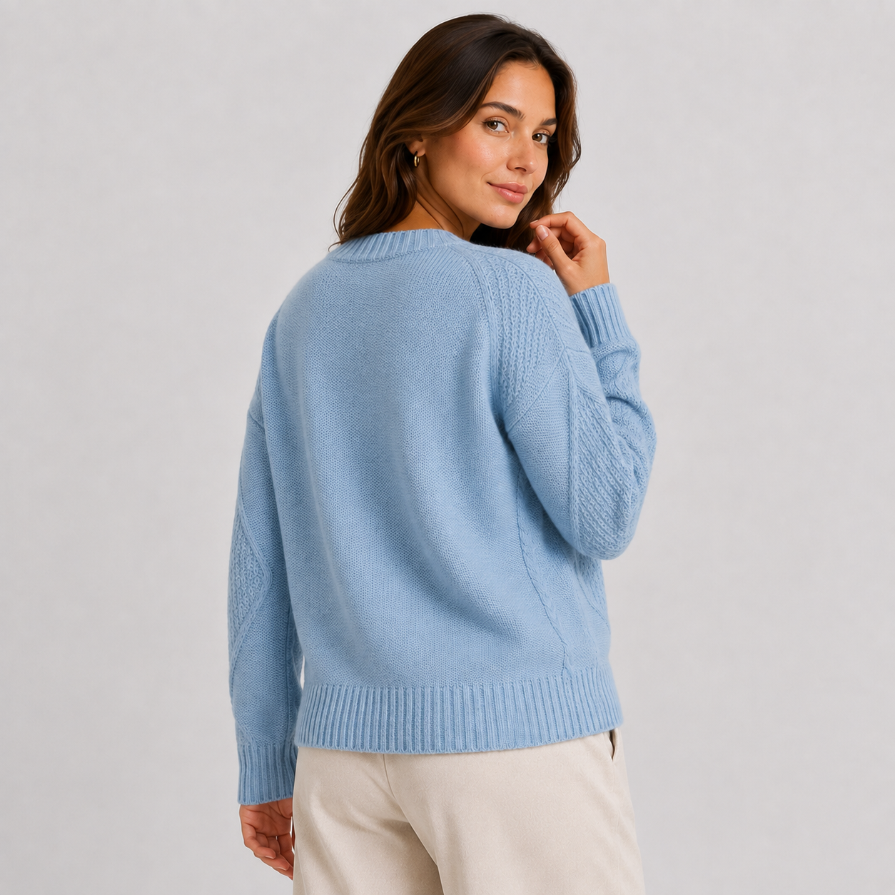 Montviro | Women’s Cardigan Cable Knit Button Front V-Neck Sweater