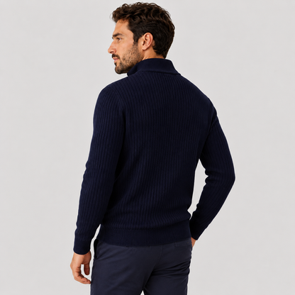 Montviro | Men’s Half Zip Sweater Viscose Knit Regular Fit