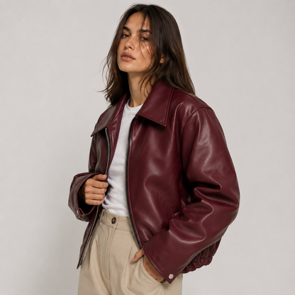 Montviro | Women's Faux Leather Jacket