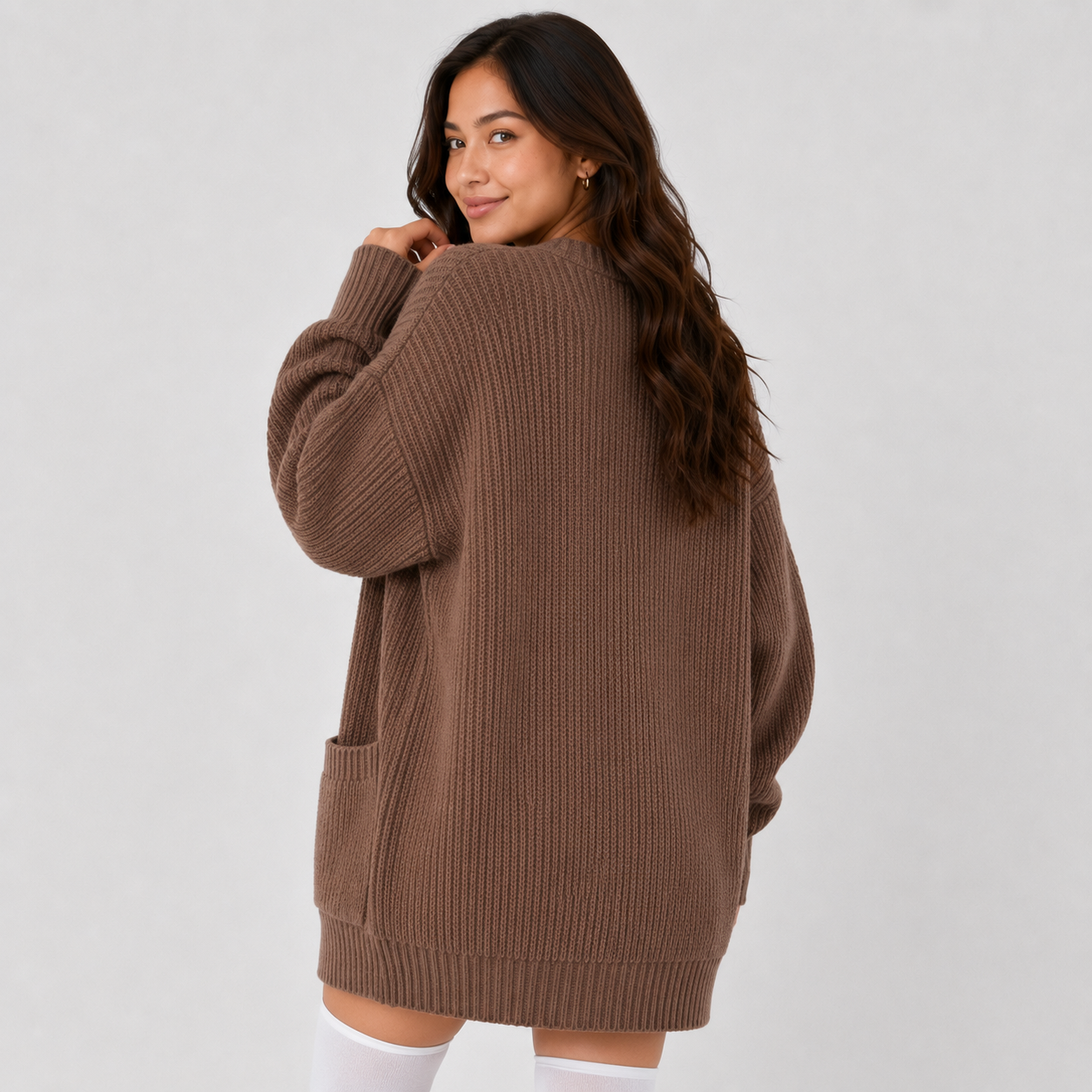 Montviro | Women’s Cardigan V-Neck Knit Single Button Classic Fit