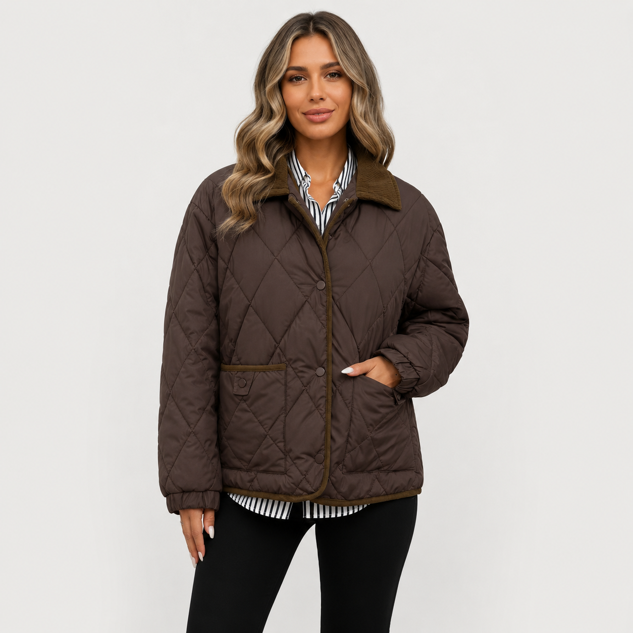 Montviro | Women’s Quilted Puffer Jacket – Warm Short Winter Coat