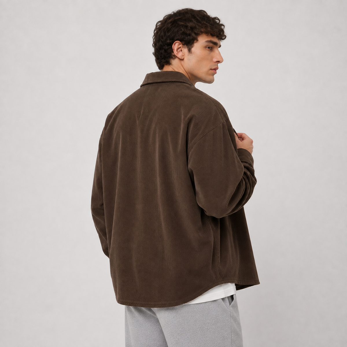 Montviro | Men’s Casual Button Down Shirt Loose Fit Solid Color