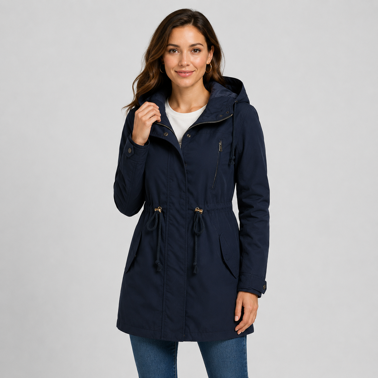 Montviro | Women’s Lightweight Hooded Windbreaker – Cotton Blend Jacket
