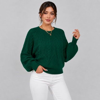 Montviro | Women's Plus Size Sweater – High Stretch Knit Fall Winter Pullover
