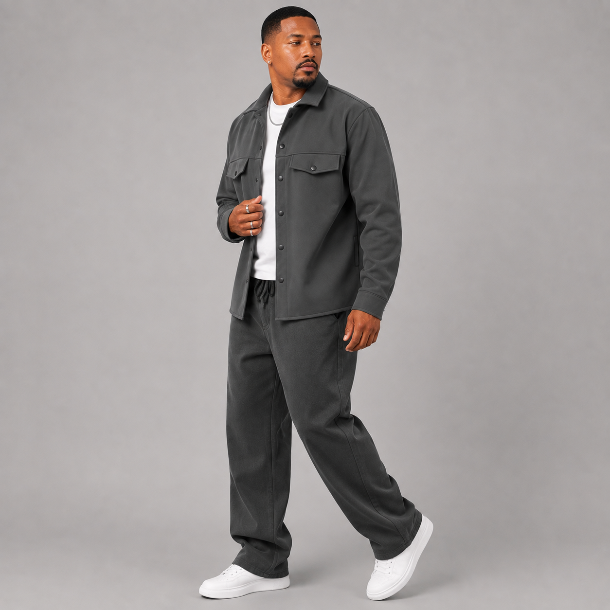 Montviro | Men's Knit Jacket & Pants Set, Regular Fit, Smart Casual