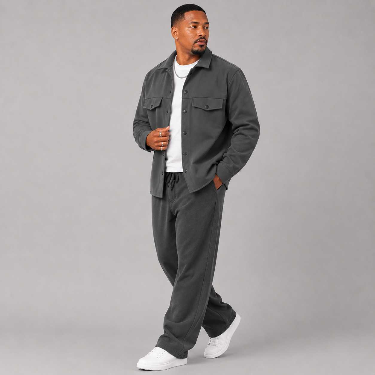 Montviro | Men's Knit Jacket & Pants Set, Regular Fit, Smart Casual