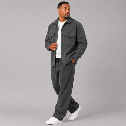 Montviro | Men's Knit Jacket & Pants Set, Regular Fit, Smart Casual