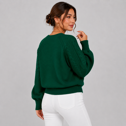 Montviro | Women's Plus Size Sweater – High Stretch Knit Fall Winter Pullover