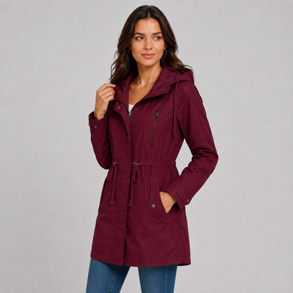 Montviro | Women’s Lightweight Hooded Windbreaker – Cotton Blend Jacket