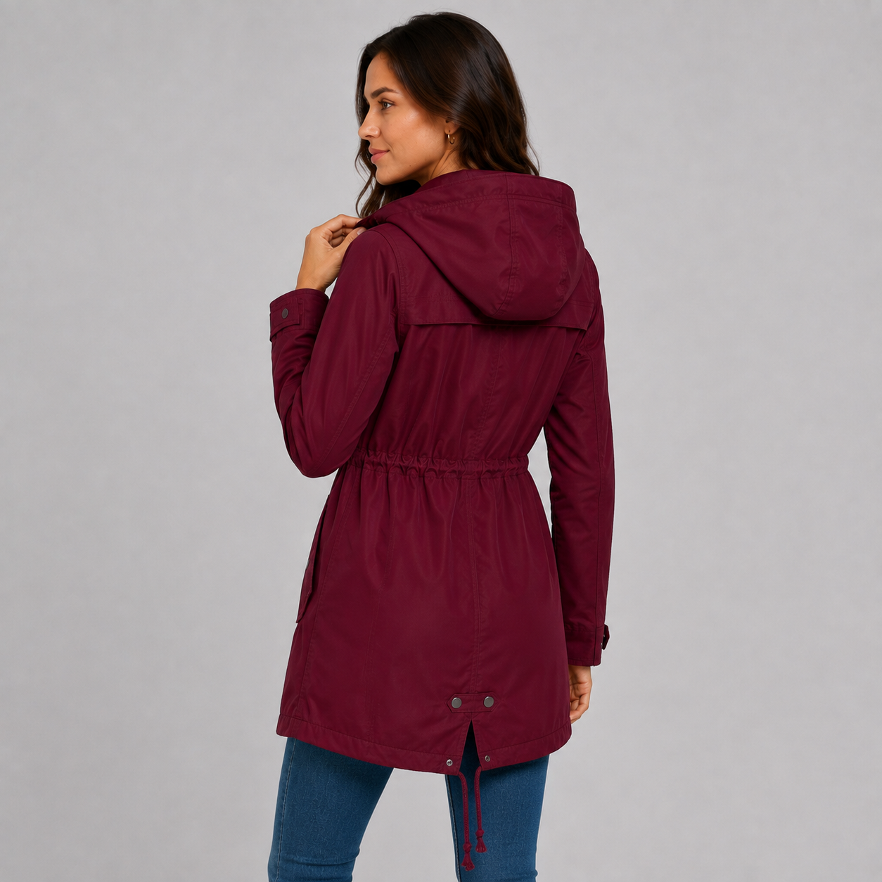 Montviro | Women’s Lightweight Hooded Windbreaker – Cotton Blend Jacket