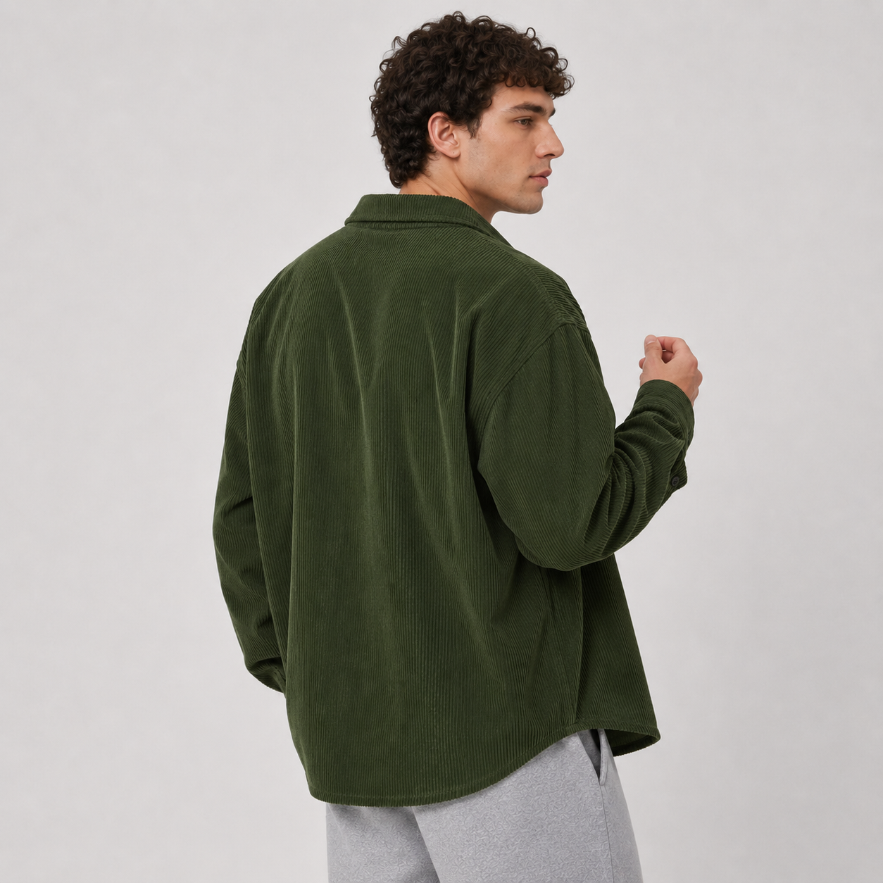 Montviro | Men’s Casual Button Down Shirt Loose Fit Solid Color