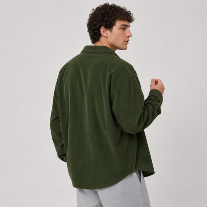Montviro | Men’s Casual Button Down Shirt Loose Fit Solid Color