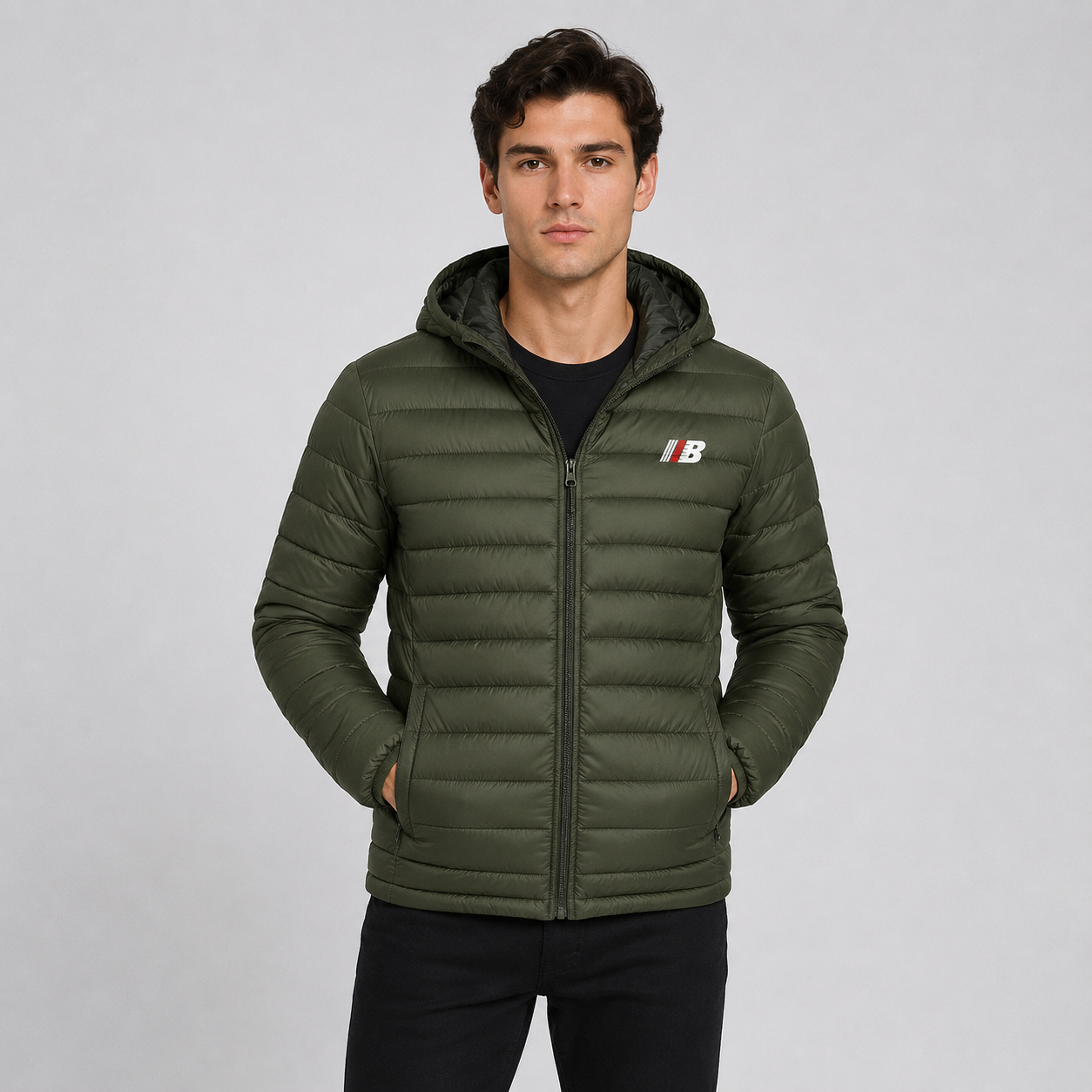 Montviro | Men's Quilted Hooded Jacket - Warm Winter Full Zip