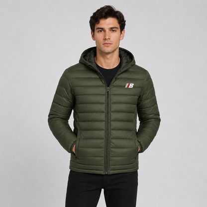 Montviro | Men's Quilted Hooded Jacket - Warm Winter Full Zip