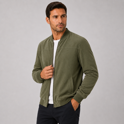 Montviro | Men's Jacket Stand Collar Regular Fit Zip-Up Casual