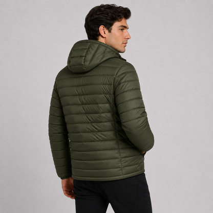 Montviro | Men's Quilted Hooded Jacket - Warm Winter Full Zip