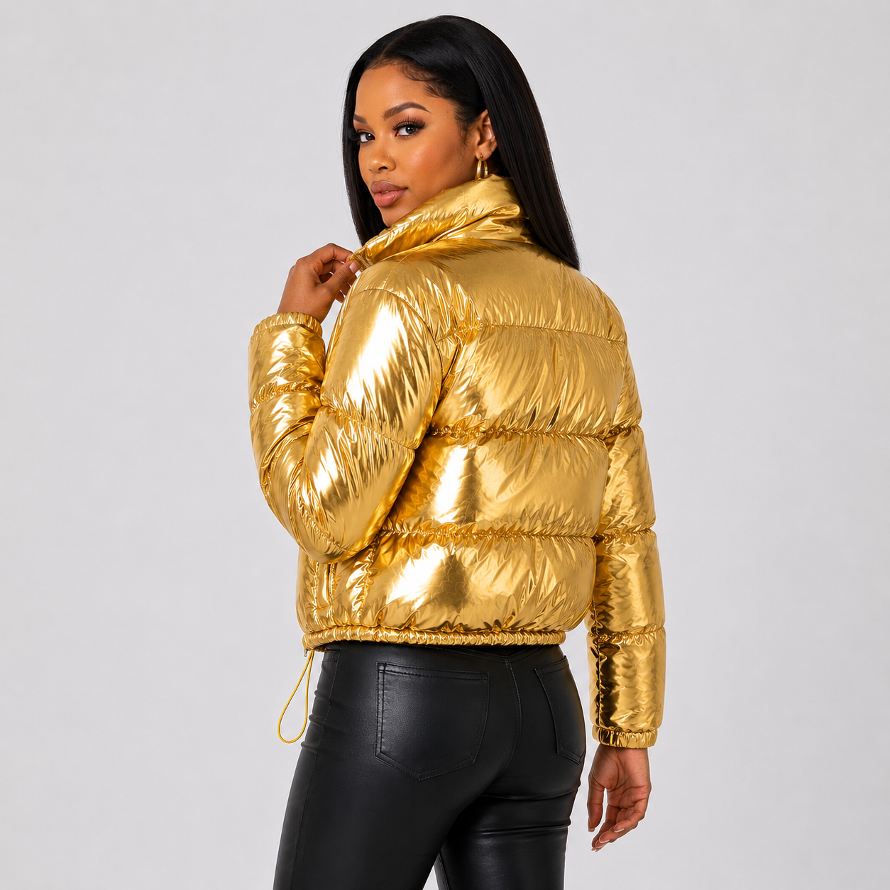 Montviro | Women's Winter Jacket – Thickened Full Zip Short Coat – Long Sleeve