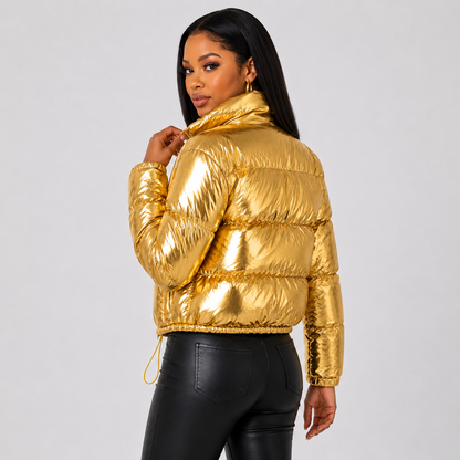 Montviro | Women's Winter Jacket – Thickened Full Zip Short Coat – Long Sleeve