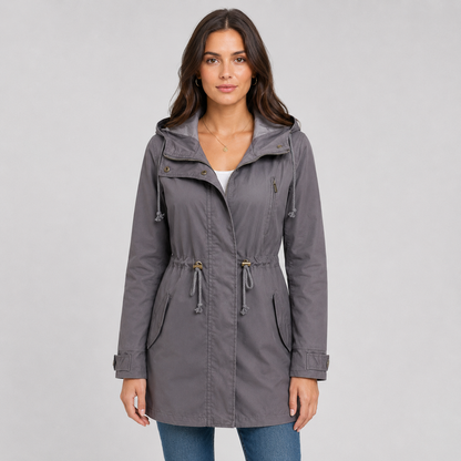 Montviro | Women’s Lightweight Hooded Windbreaker – Cotton Blend Jacket
