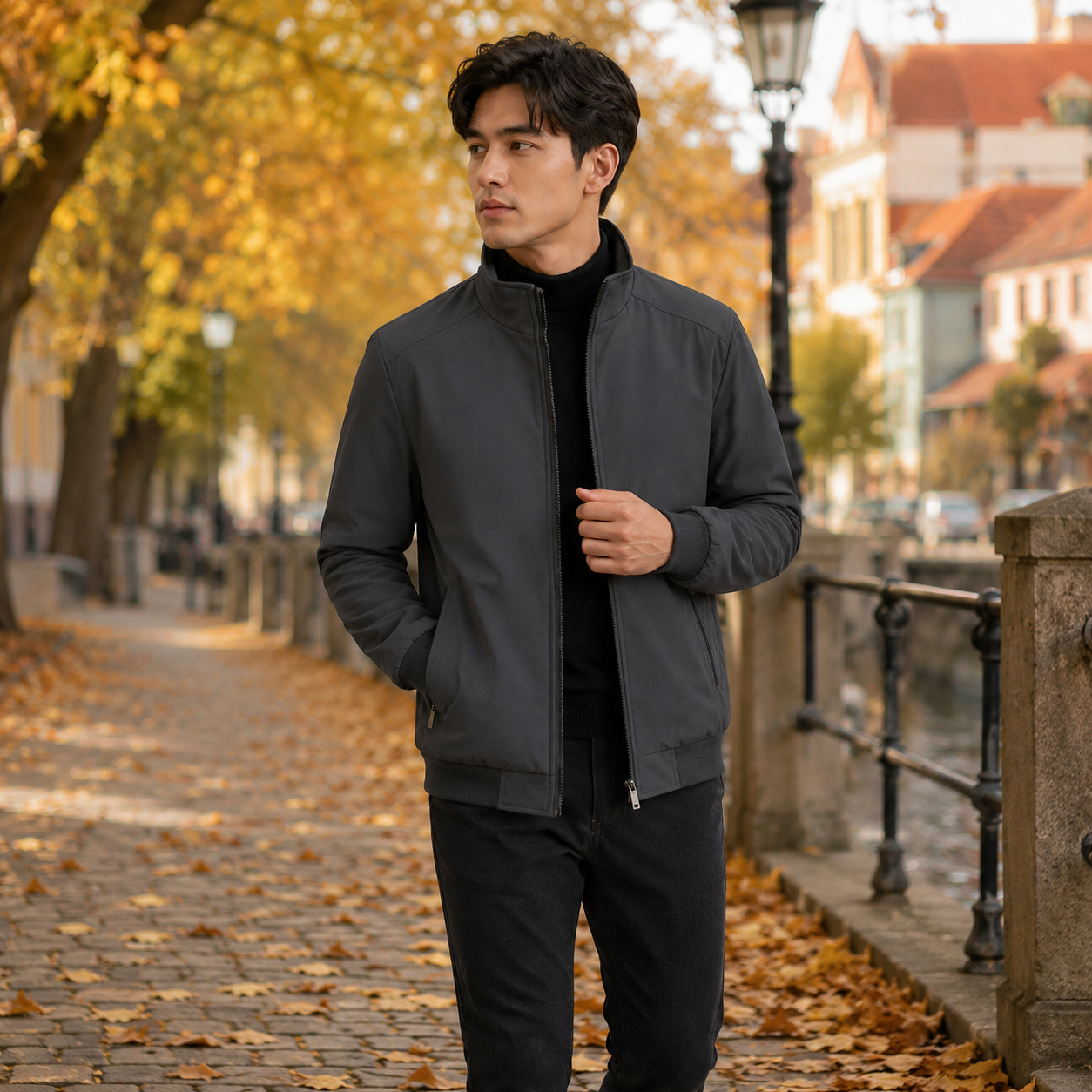 Montviro | Men’s Padded Jacket Warm Stand Collar Regular Fit