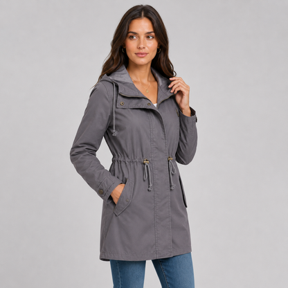 Montviro | Women’s Lightweight Hooded Windbreaker – Cotton Blend Jacket