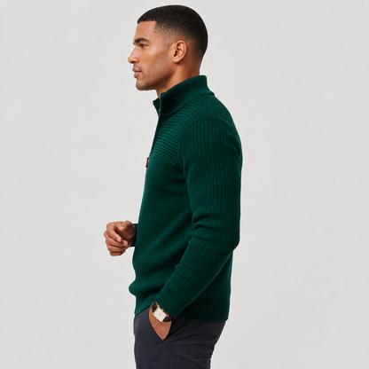 Montviro | Men’s Half Zip Sweater Viscose Knit Regular Fit