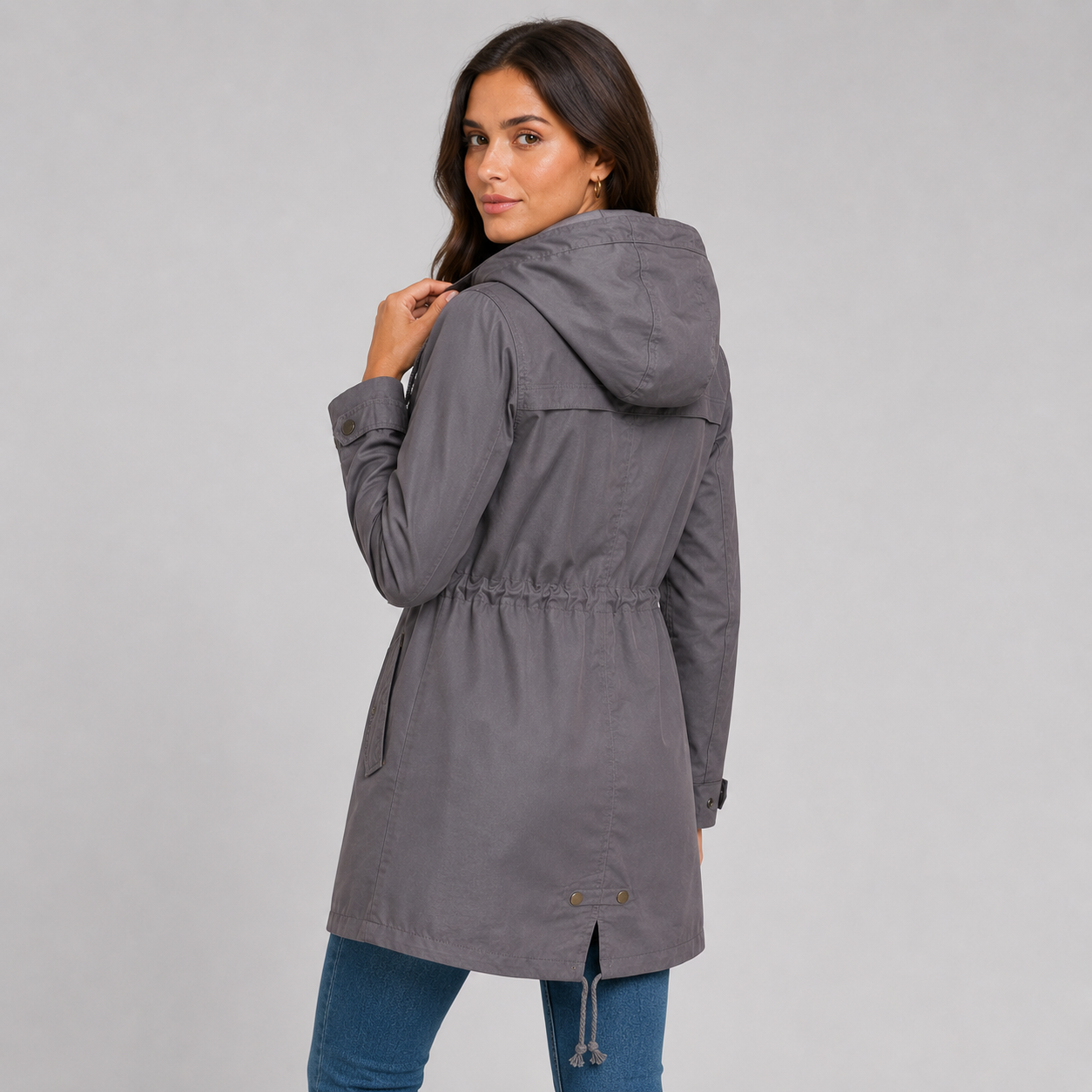 Montviro | Women’s Lightweight Hooded Windbreaker – Cotton Blend Jacket
