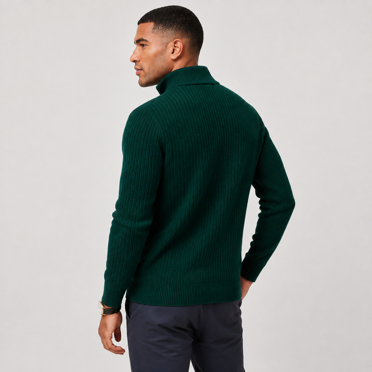 Montviro | Men’s Half Zip Sweater Viscose Knit Regular Fit