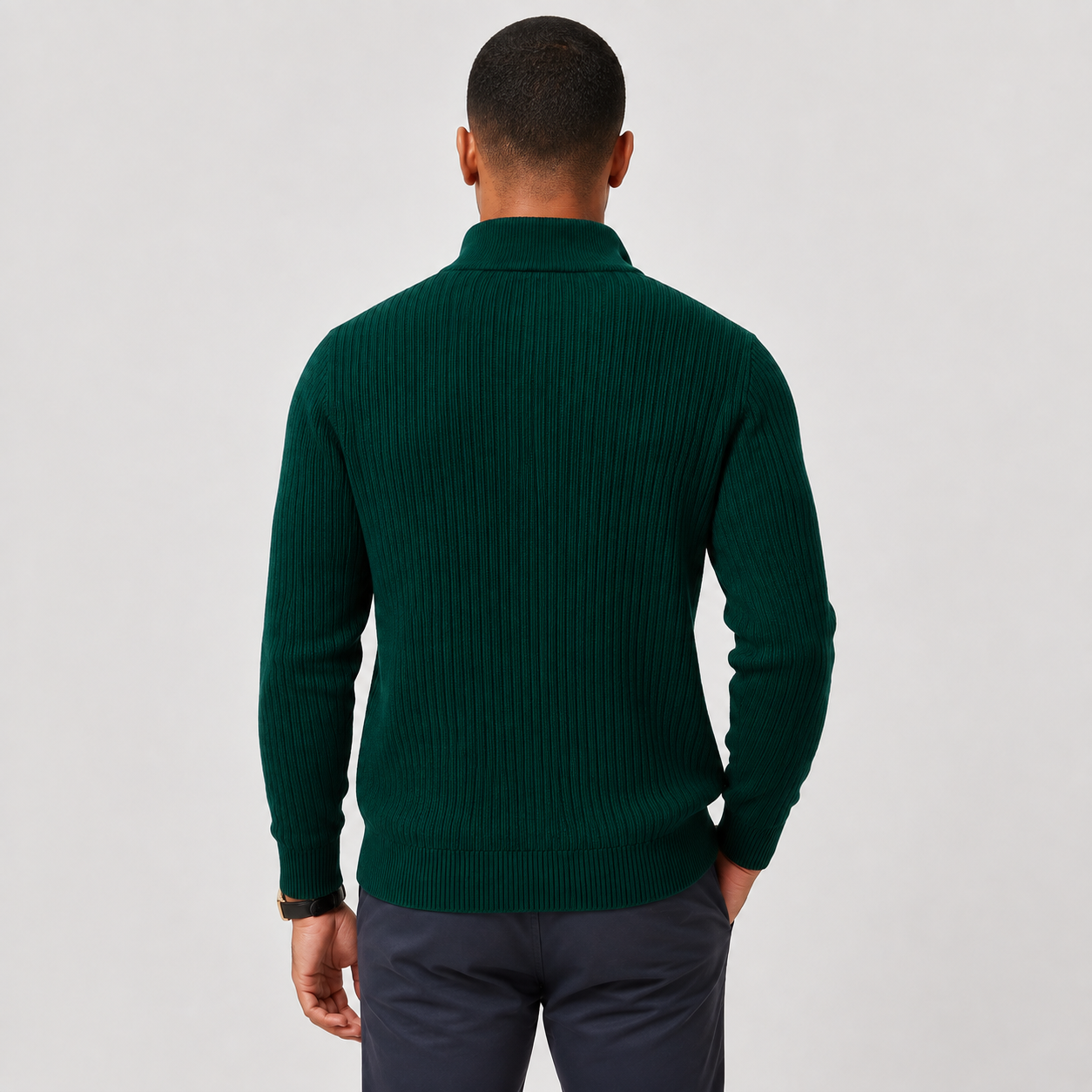 Montviro | Men’s Half Zip Sweater Viscose Knit Regular Fit