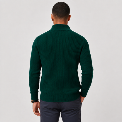 Montviro | Men’s Half Zip Sweater Viscose Knit Regular Fit