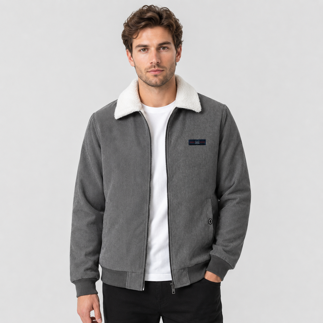Montviro | Men's Corduroy Jacket Warm Fleece Lined Classic Winter Style