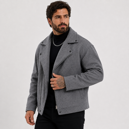 Montviro | Men’s Fleece Jacket Lapel Collar Regular Fit Casual