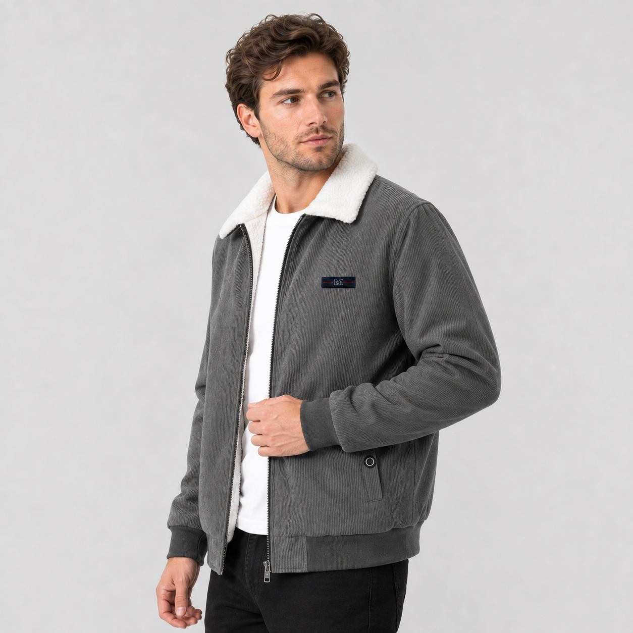 Montviro | Men's Corduroy Jacket Warm Fleece Lined Classic Winter Style