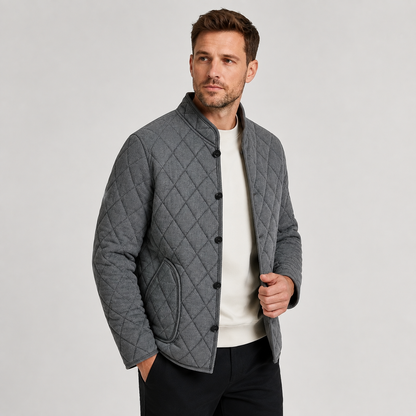 Montviro | Men's Winter Padded Jacket - Warm Quilted Stand Collar Coat