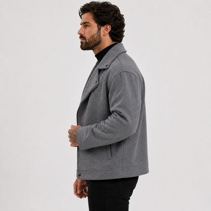 Montviro | Men’s Fleece Jacket Lapel Collar Regular Fit Casual
