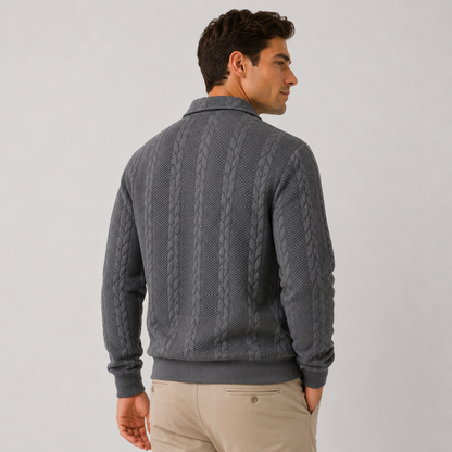 Montviro | Men's Quarter-Zip Sweater – Knit Pullover for Fall & Winter