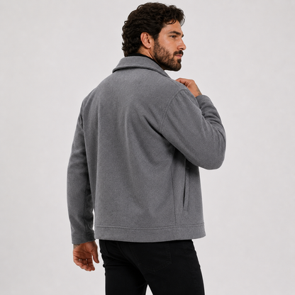 Montviro | Men’s Fleece Jacket Lapel Collar Regular Fit Casual