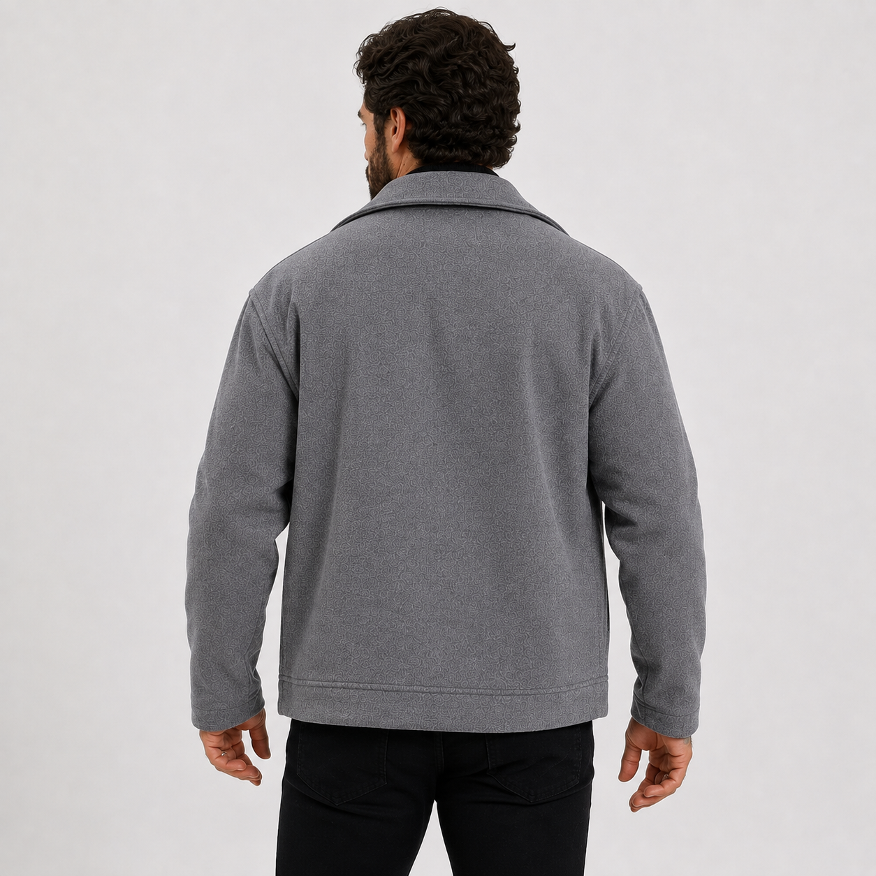 Montviro | Men’s Fleece Jacket Lapel Collar Regular Fit Casual